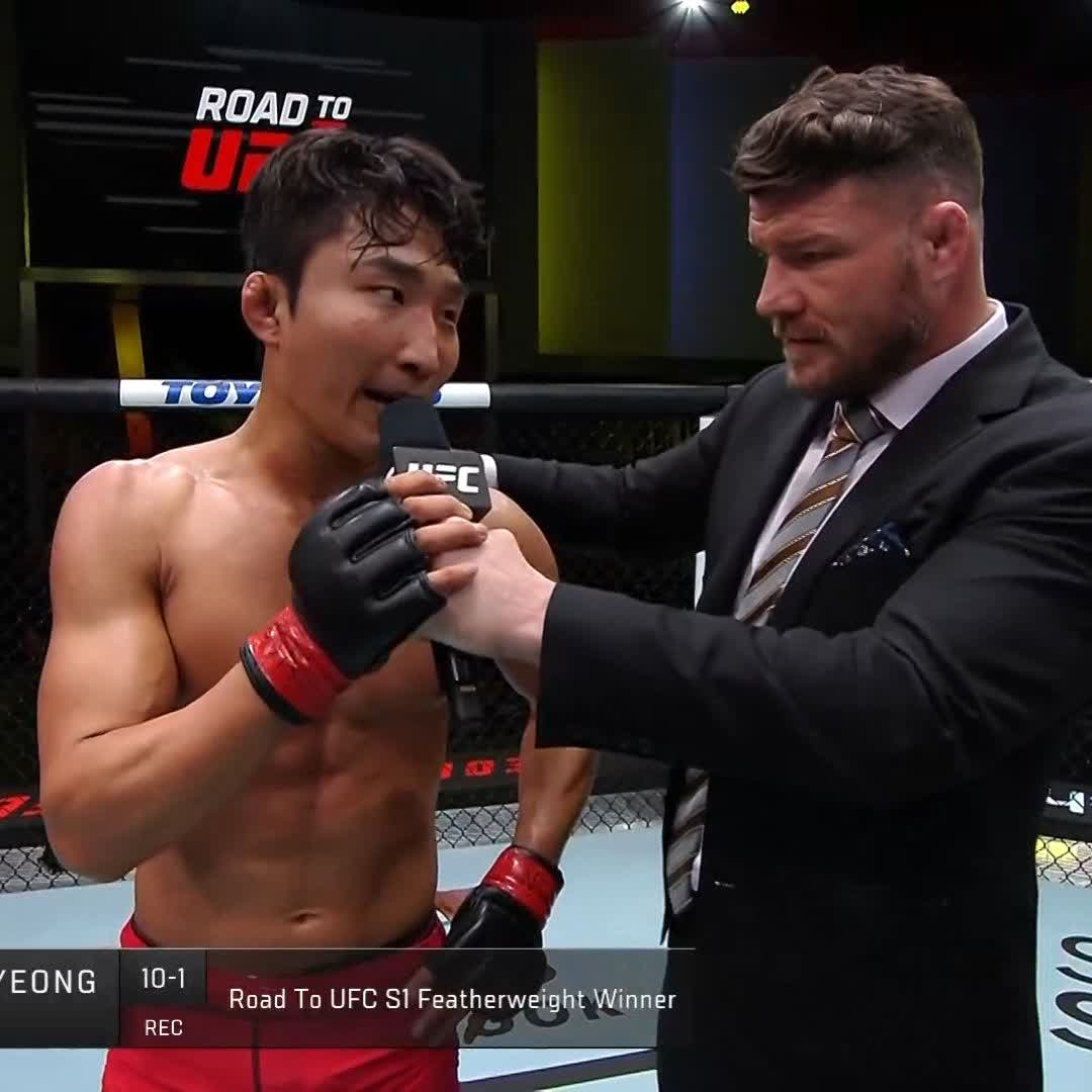 JeongYeong Lee already eyeing the top of the featherweight division 👀 [ #UFCVegas68 | Live now on ESPN+ ]