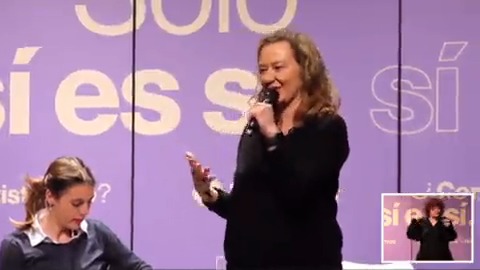 "El Sí es Sí es un derecho a la libertad sexual entre iguales, por eso quienes llevan toda la vida apoyando el sistema del No es No quieren revertir esta idea, no nos quieren con libertad sexual ni con igualdad". 📽 Mª Victoria Rosell Aguilar #SoloSíEsSí