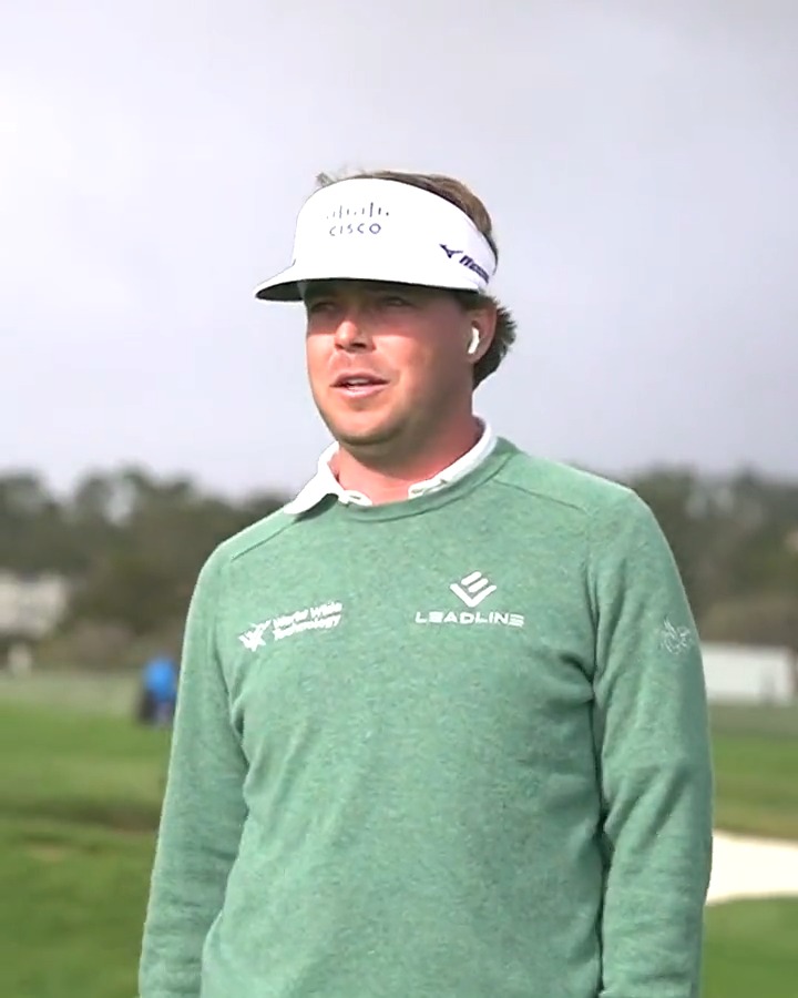 Mitchell mic'd up mid-round at Pebble. @K_M_Mitchell discusses what went through the shot process for his 109-yard approach into No. 3.
