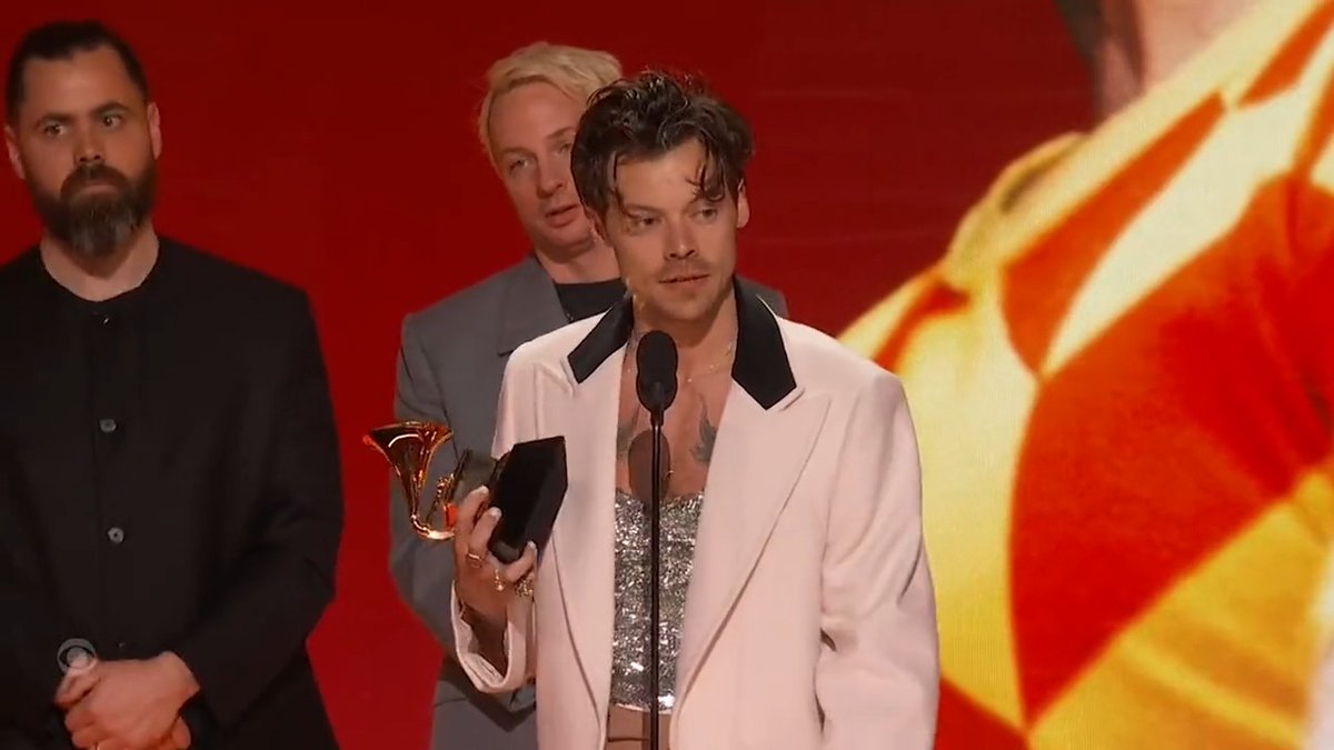🎶 Come on Harry Styles., we wanna say CONGRATS to you 🎶 We have a #GRAMMYs winner for Album of the Year!! 👏