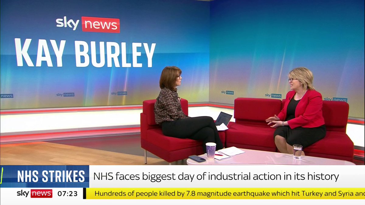 'Why are England's nurses being offered less than those in Wales?' - #KayBurley Health minister Maria Caulfield CBE says the government has a 'responsibility to all tax payers and every one per cent increase is about £700 million that we have to find'.