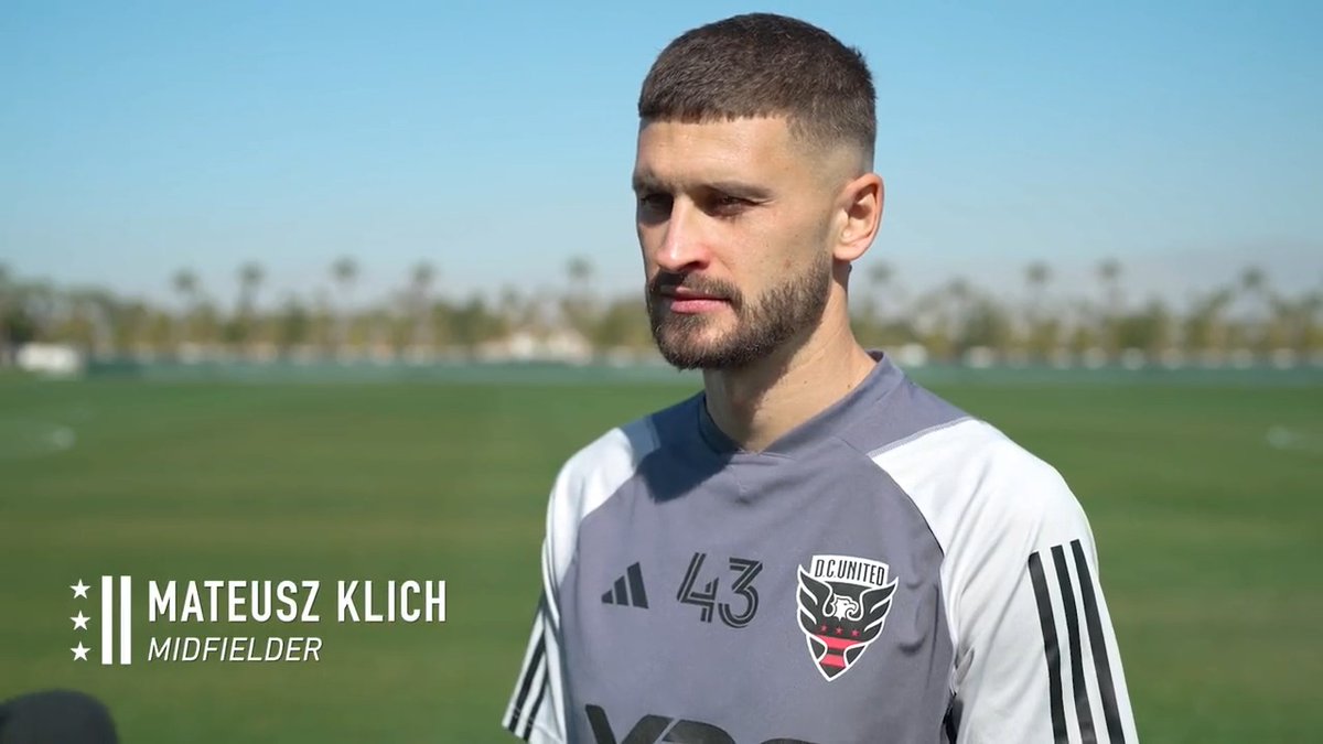 🗣 Klich: "I'm happy to join the boys" 🎥 Mateusz Klich blue_tick reflects on his first days in Palm Springs and looks ahead to what could be his first minutes in Black-and-Red when we take on LAFC today in a preseason friendly. #DCU || #VamosUnited