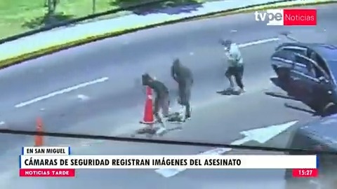 San Miguel: cámaras de seguridad de la municipalidad del distrito captaron el asesinato de seis personas. En las imágenes, se observa a 3 sujetos bajando de un vehículo para perpetrar el ataque. ►