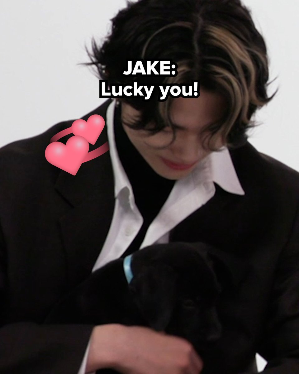 Don't worry Jake... *I* will love you 🥺 watch the full puppy interview with ENHYPEN here! Thank you to North Shore Animal League America