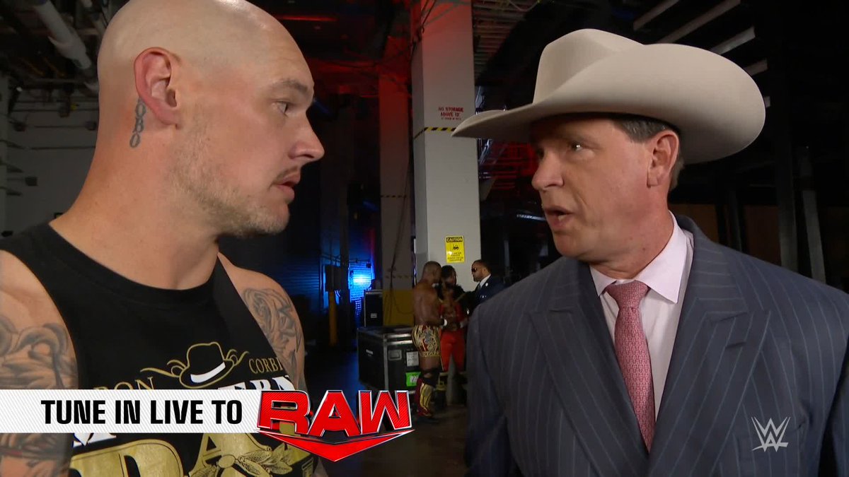 JBL is through with BAC! John Layfield just walked out on Corbin. #WWERaw