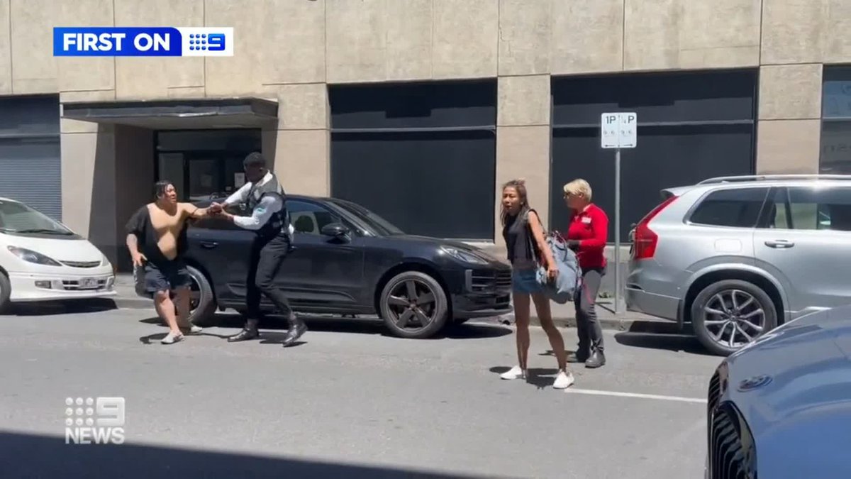 A Coles security guard claims he was fired for being heavy handed with a suspected thief, who lashed out at shocked bystanders. The violent scuffle spilled onto a Prahran street. Adam Hegarty #9News
