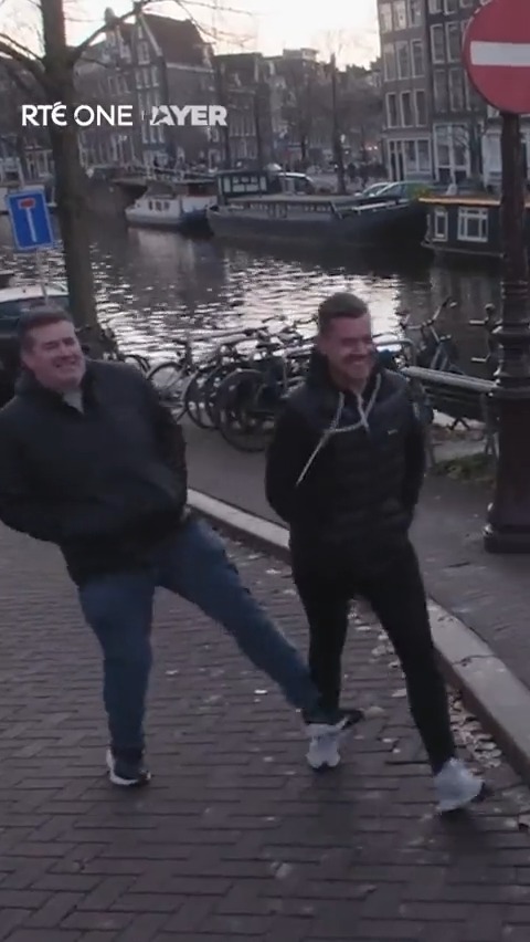 Best mates and Mrs Browns Boys’ actors Danny O'Carroll and Paddy Houlihan travel to Amsterdam 🛫 #HighRoadLowRoad Tuesdays 7pm