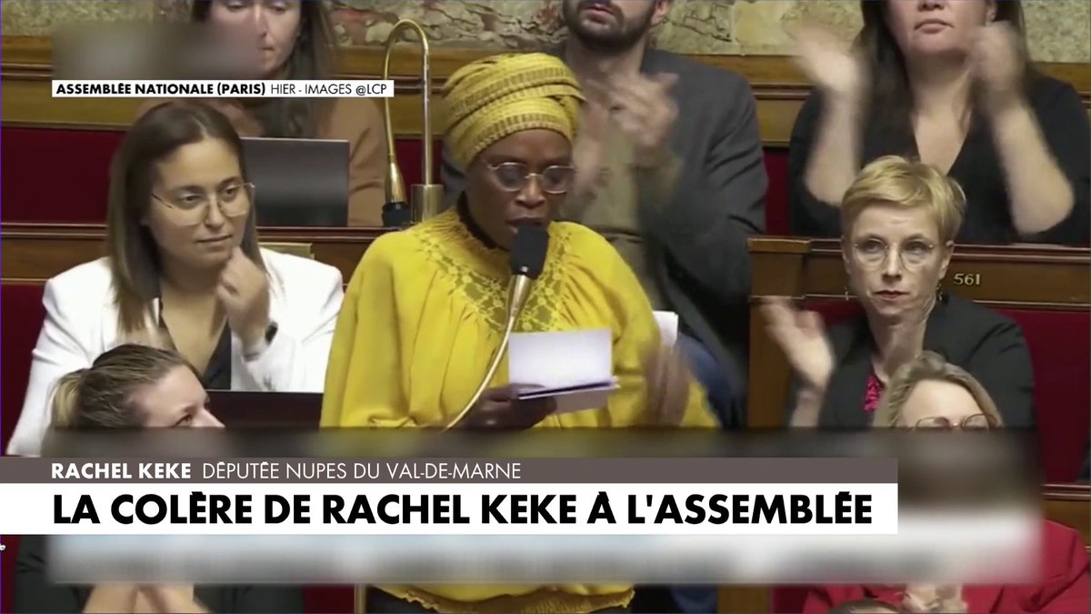«Vous n'avez pas le droit de mettre à genou les gens qui tiennent la France debout», a lancé la députée Rachel Keke à l'Assemblée Nationale