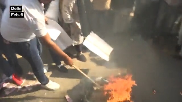 WATCH: India's main opposition party stages protests in New Delhi to draw attention to what they describe as the close ties between Gautam Adani and PM Narendra Modi after Hindenburg’s allegations of major accounting fraud at the tycoon's firms