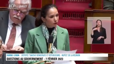 Propos de Gérald DARMANIN sur l’esclavage : "Non, la République seule n'a pas aboli l'esclavage par pure volonté émancipatrice (...) ce sont les esclaves eux-mêmes qui ont rendu, par leur combat, leur libération inévitable", corrige Karine Lebon. #Esclavage #DirectAN #QAG