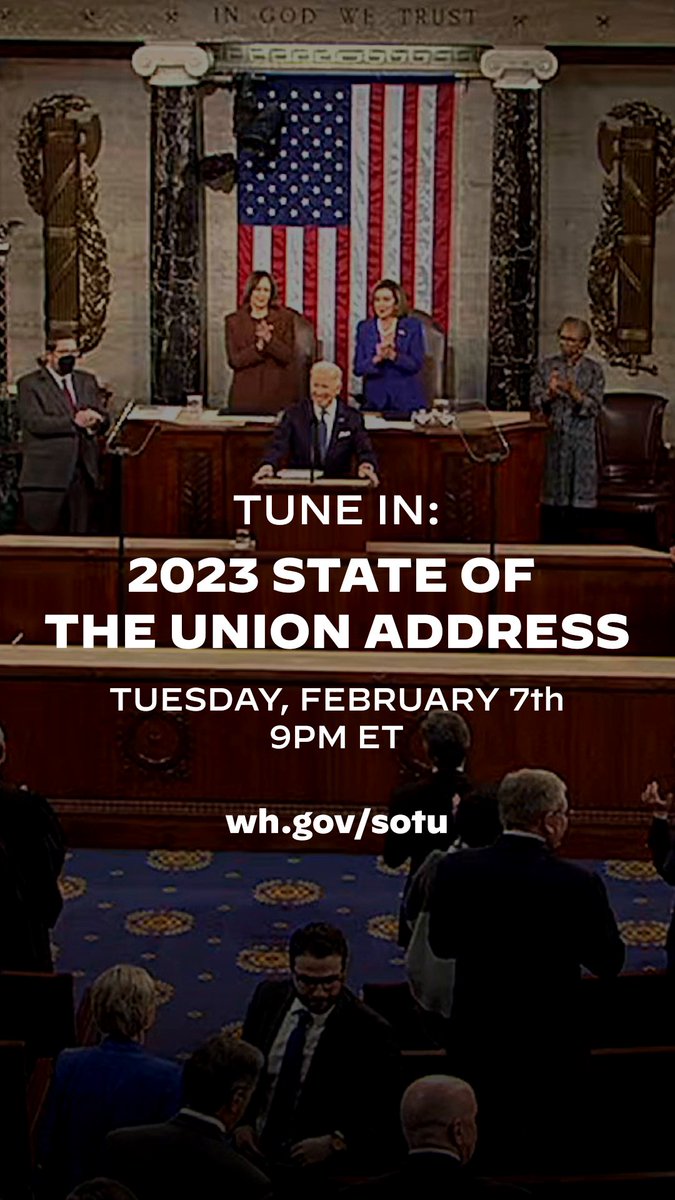 Make sure to tune into President Biden’s second State of the Union Address tonight at 9 PM ET.