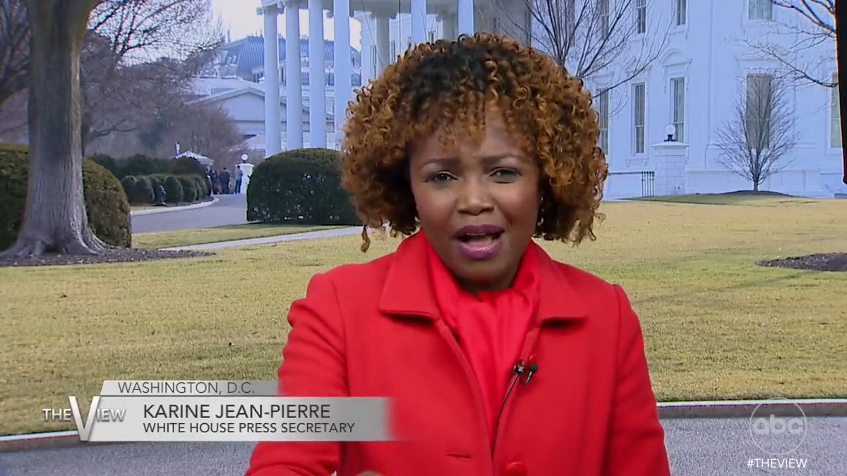 White House Karoline Leavitt Karine Jean-Pierre to #TheView: "[Pres. Biden] has said very explicitly, many, many times, that he intends to run [in 2024]."