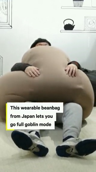 A manufacturer in Japan has released a ‘wearable beanbag,’ designed to give people the ultimate comfort experience regardless of where they may be at a given moment.