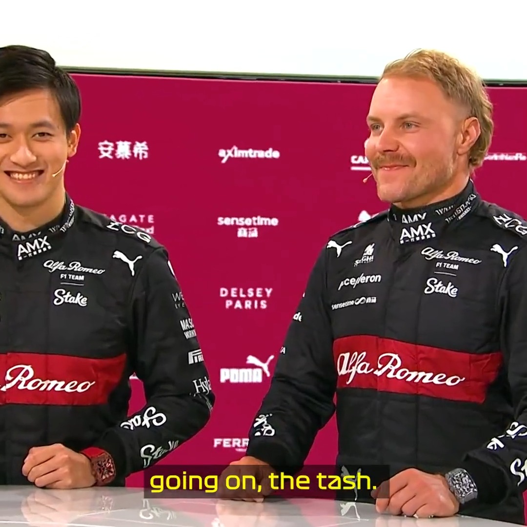 Valtteri looks so proud of his new look 😆💈 #F1 Valtteri Bottas