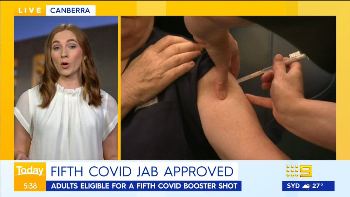 Australians will be able to get a fifth dose of the COVID vaccine - after the Federal Government accepted advice from Australia's vaccine advisory body. Eliza Edwards #9News