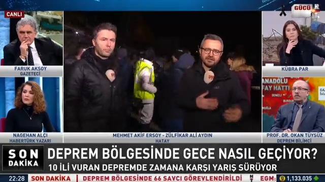 #SONDAKİKA - Kurtarma çalışmalarında kritik gece... Deprem bölgesinde gece nasıl geçiyor? Zülfikar Ali Aydın ve Mehmet Akif ERSOY Hatay'dan izlenimlerini #AçıkveNetDepremÖzel'de kübra par'a aktardı.
