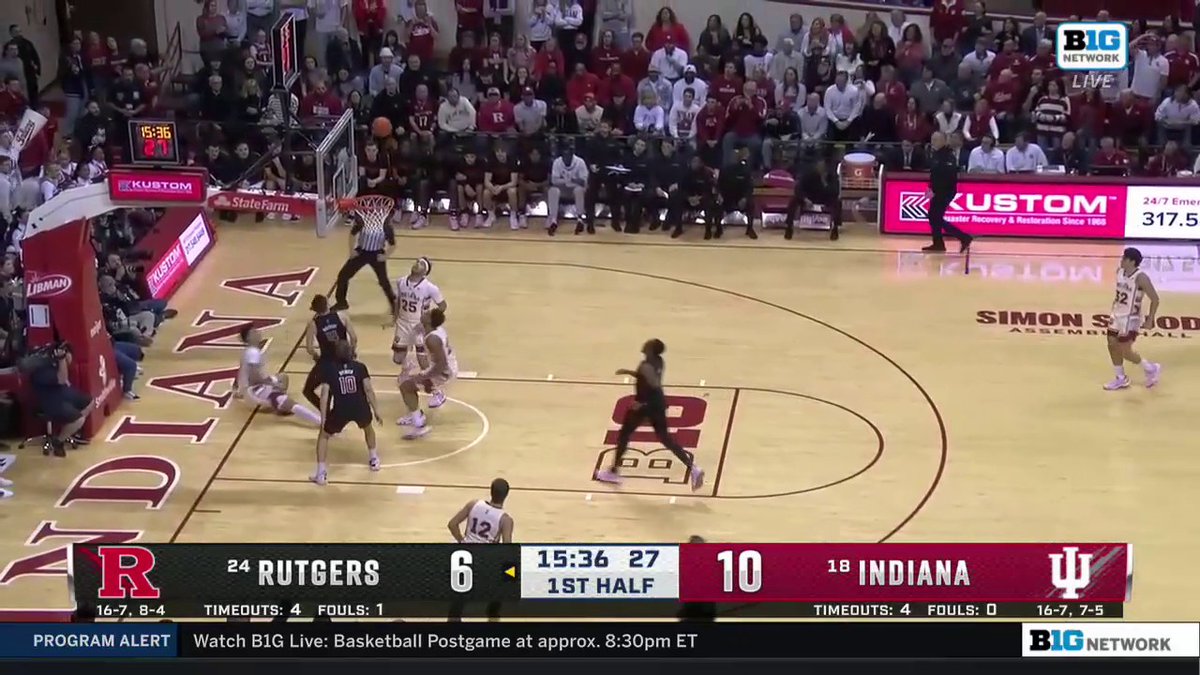 JALEN HOOD-SCHIFINO ARE YOU SERIOUS? 😱 Indiana Basketball (via FOX College Hoops)