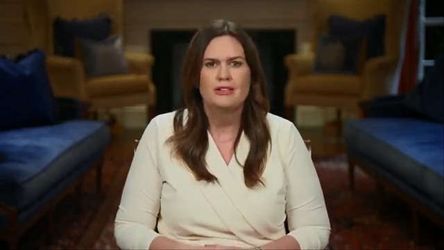 I am so proud of my Governor, Sarah Huckabee Sanders. Wow. What a speech. Thanks, Sarah.