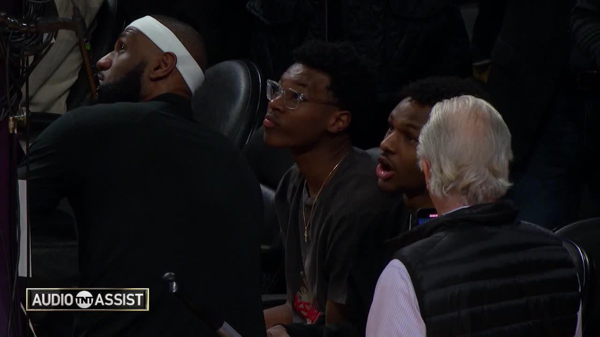LeBron: "Go ahead and get it?" Bronny: "Go ahead." LeBron: "I'll get it."