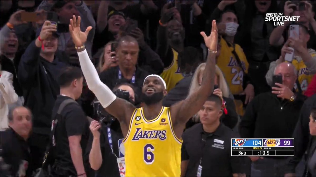 Ladies and gentlemen, your all-time leading scorer, LeBron James!