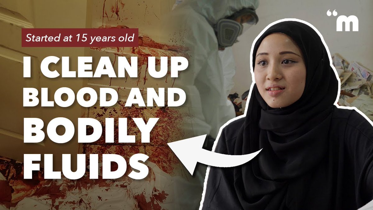 Qasrina, now 18, followed her dad’s footsteps and started cleaning after dead bodies at the tender age of 15