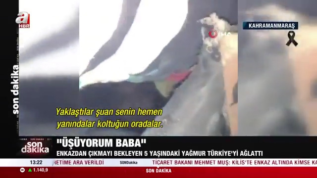 ❝Çok üşüyorum baba❞ Enkazdan çıkmayı bekleyen 5 yaşındaki Yağmur Türkiye'yi ağlattı.