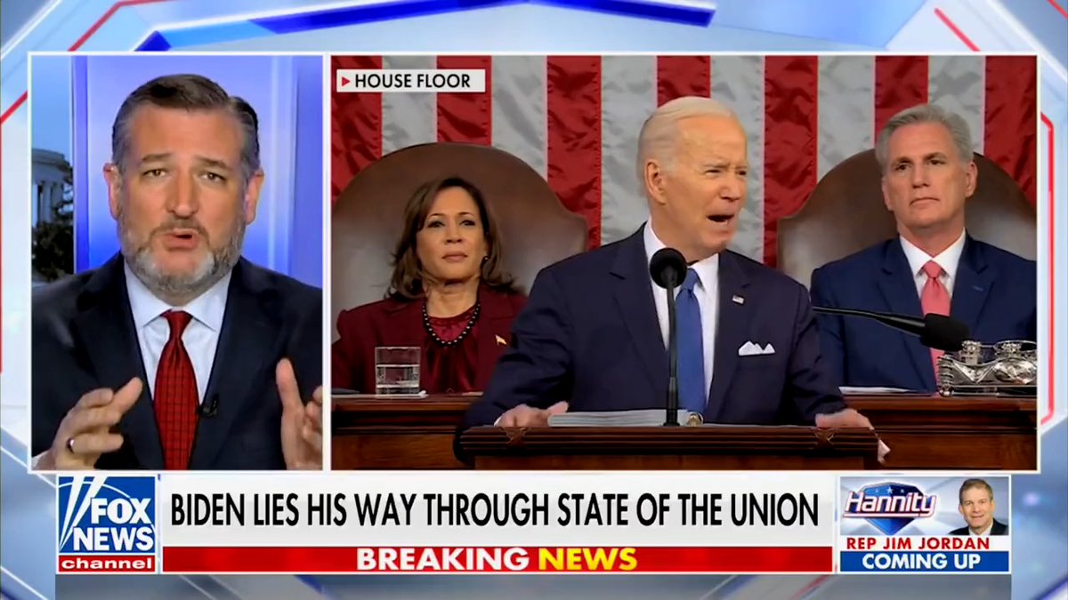 3 BIG LIES in Joe Biden’s State of the Union: ❌He claimed to have a plan to secure the border. ❌He claimed he was tough on China. ❌He claimed to be a champion for seniors and that Republicans want to take away Social Security and Medicare.