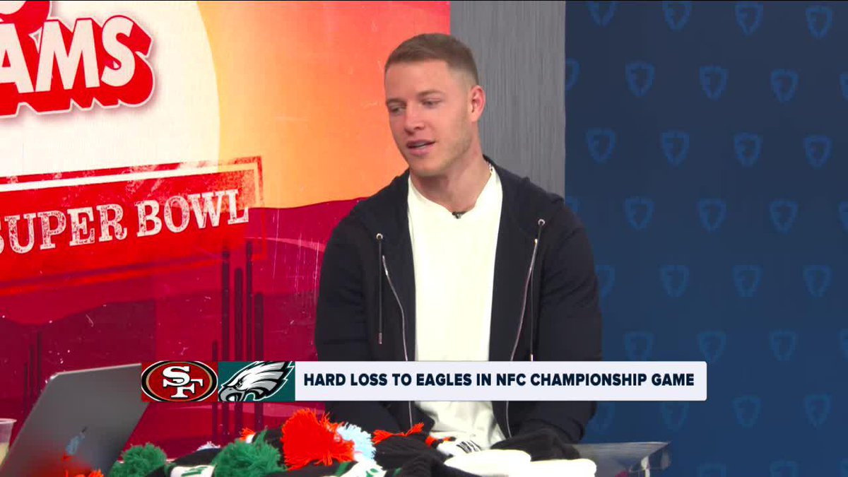 “It feels like something got stolen from you… Hopefully they change that rule where you can carry a third quarterback.” Christian McCaffrey on the hard loss to Eagles in the NFC Championship and being the emergency QB 📺: FanDuel Television Horse Racing Network | Kay Adams | Christian McCaffrey