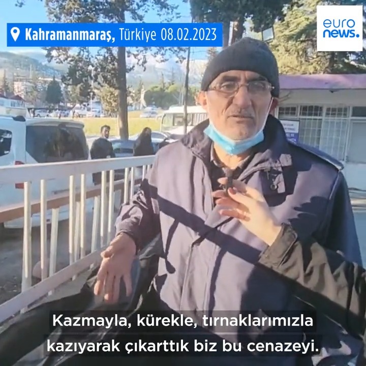 "Tırnaklarımızla kazıyarak çıkardık biz bu cenazeyi. Kendim getirdim, kaydını yaptırdım, kendim götürüp defnedeceğim" Depremin merkez üssü Kahramanmaraş'ta depremzedeler kaderlerine terk edildiklerini söylüyor