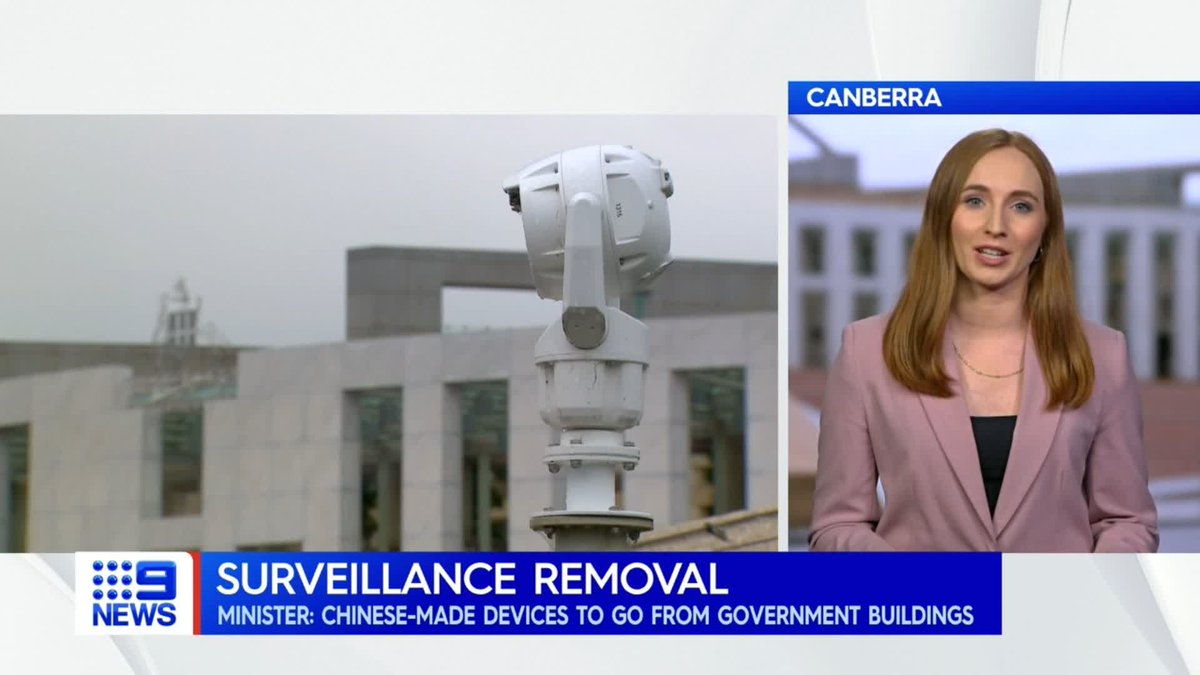 The Defence Minister has now confirmed Chinese-made surveillance devices will be removed from Government buildings. Eliza Edwards #9News MORE: