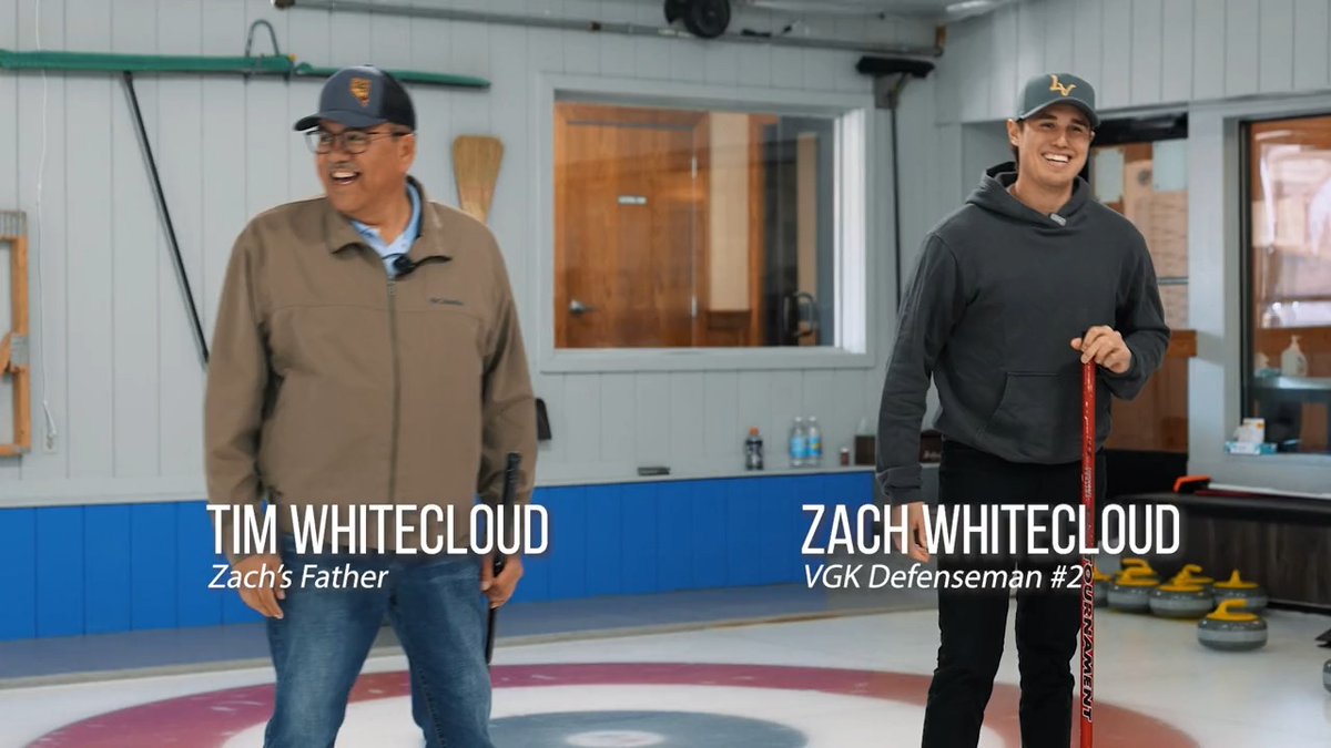 Everyone had fun on the curling ice today, especially Tim and Zach Whitecloud ☁️🥌😄