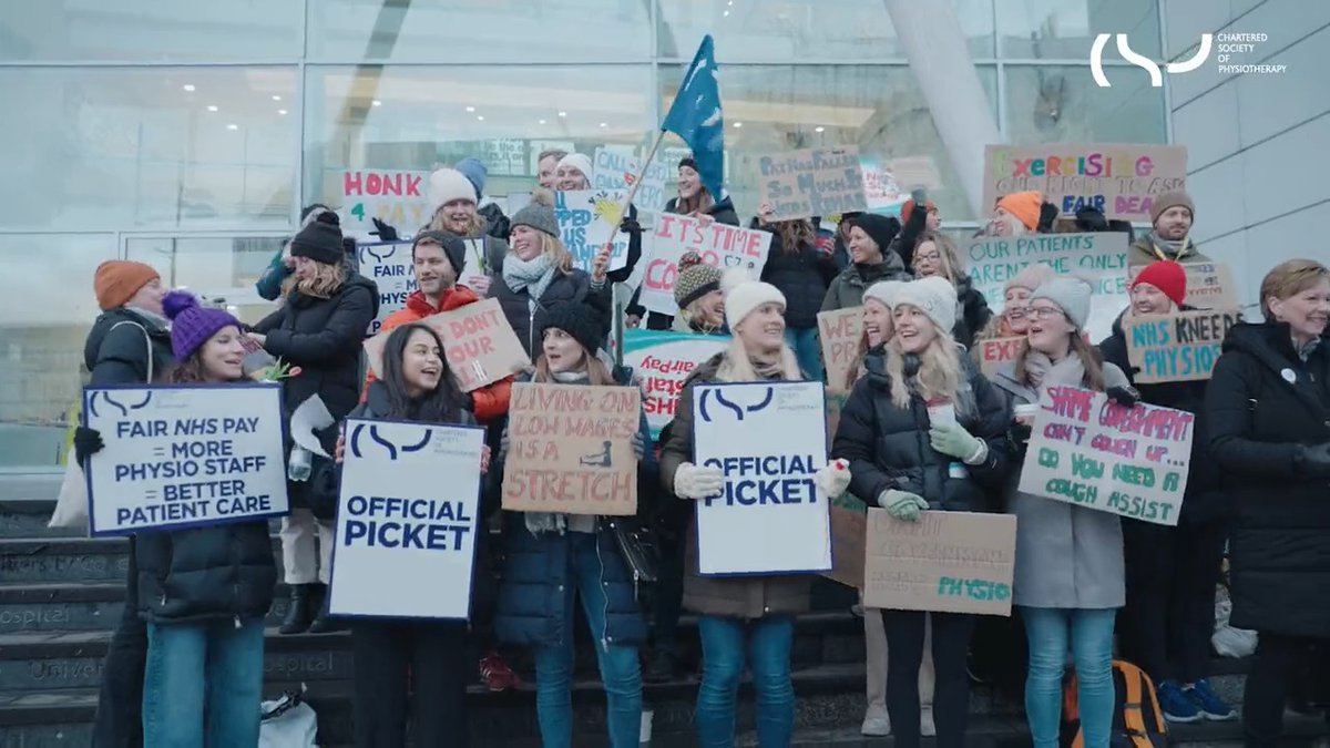 The UK government refused to hold meaningful talks over NHS pay. Yet again, NHS physiotherapy staff in England have no choice but to take strike action today. Show your support using #CSP4FairPay.