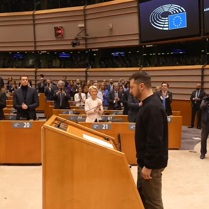With your voice, President Volodymyr Zelenskyy / Володимир Зеленський, the voices of millions of Ukrainians echo through the halls of this assembly. Millions of Ukrainians who are aspiring to a European future. Let’s turn their dreams into reality.