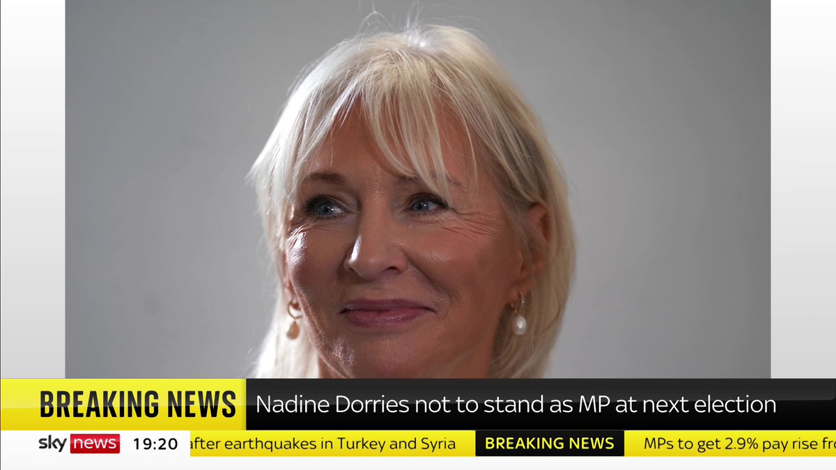 BREAKING: Former culture secretary Nadine Dorries has announced that she will stand down as an MP at the next election, blaming the "sheer stupidity" of MPs in her party who "got rid of Boris Johnson" Read more here 👉 📺 Sky 501 and YouTube