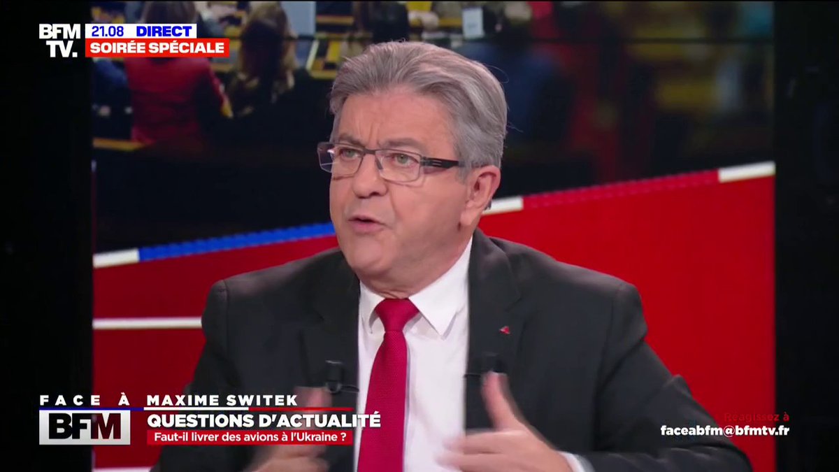 Jean-Luc Mélenchon (Jean-Luc Mélenchon) sur l'Ukraine: "Il faut que monsieur Poutine soit ramené d'une manière ou d'une autre à la table à laquelle on commence à discuter" #FACEABFM