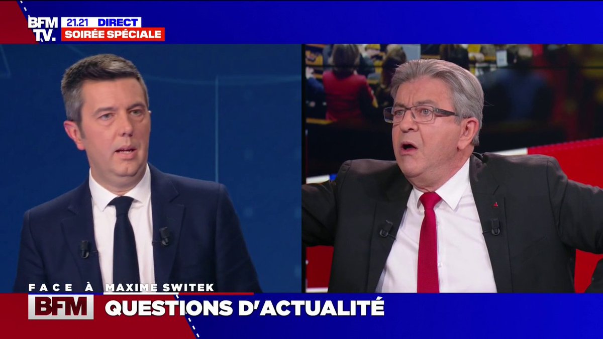 "Le sujet est grotesque": Jean-Luc Mélenchon (Jean-Luc Mélenchon) défend Thomas Portes qui pose avec un ballon à l'effigie d'Olivier Dussopt #FACEABFM