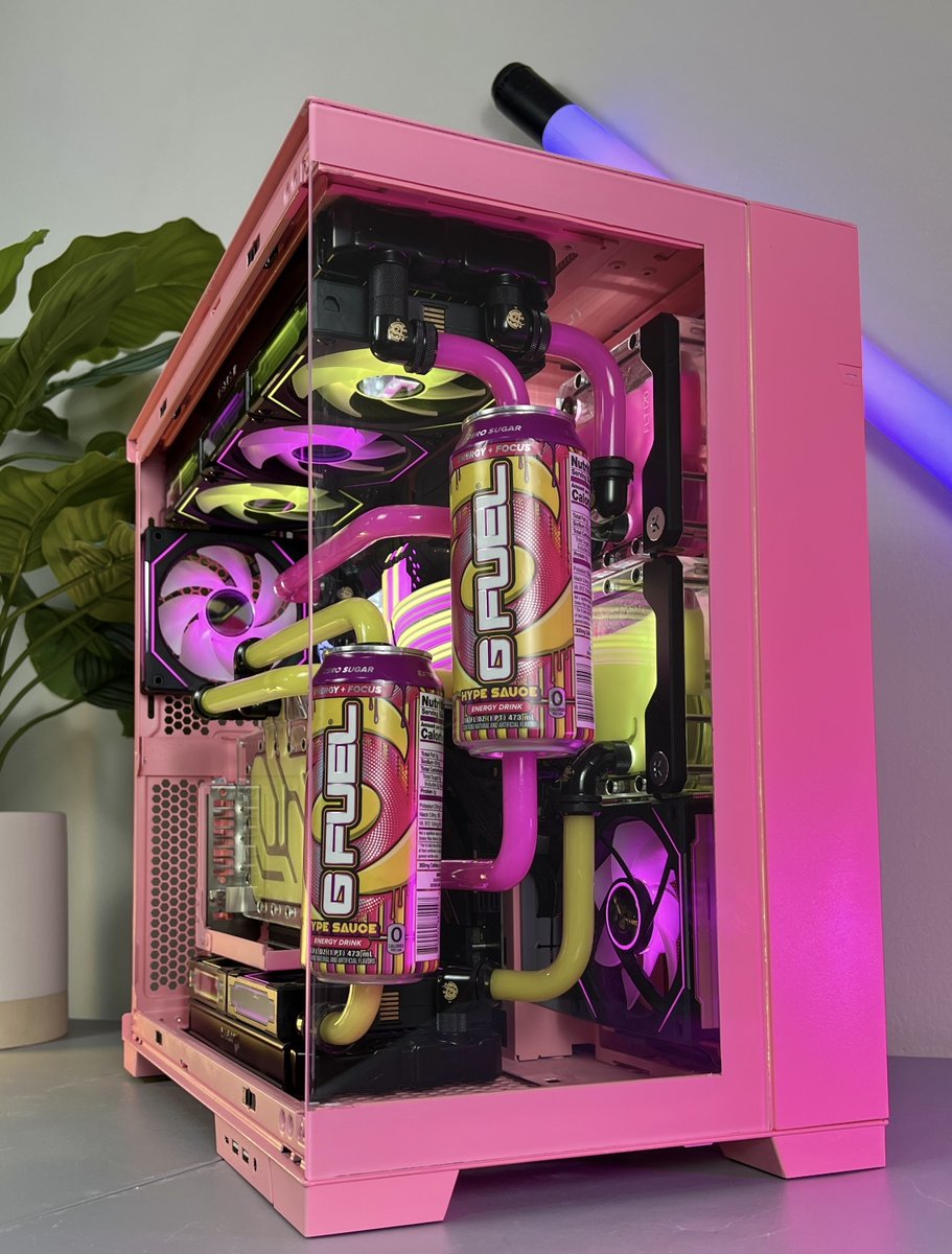 Anyone need this custom HYPE SAUCE #GFUEL PC for their setup?? Lemme know...💻⚡️💕👀💬