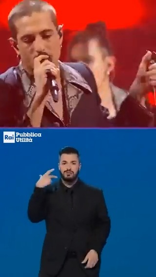 🎶 MåneskinOfficial cantano "Gossip"... nella Lingua dei Segni italiana! 😍 La diretta di #RaiAccessibilità con traduzione #LIS è qui 👉