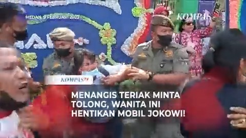 Inilah momen di saat seorang wanita asal Balige berteriak dan menangis serta meminta tolong pada Presiden Jokowi. Ia pun nekat menerobos Paspampres untuk mendekat ke mobil Presiden Jokowi yang melintas usai menghadiri puncak Hari Pers Nasional 2023 pada 9 Februari 2023.