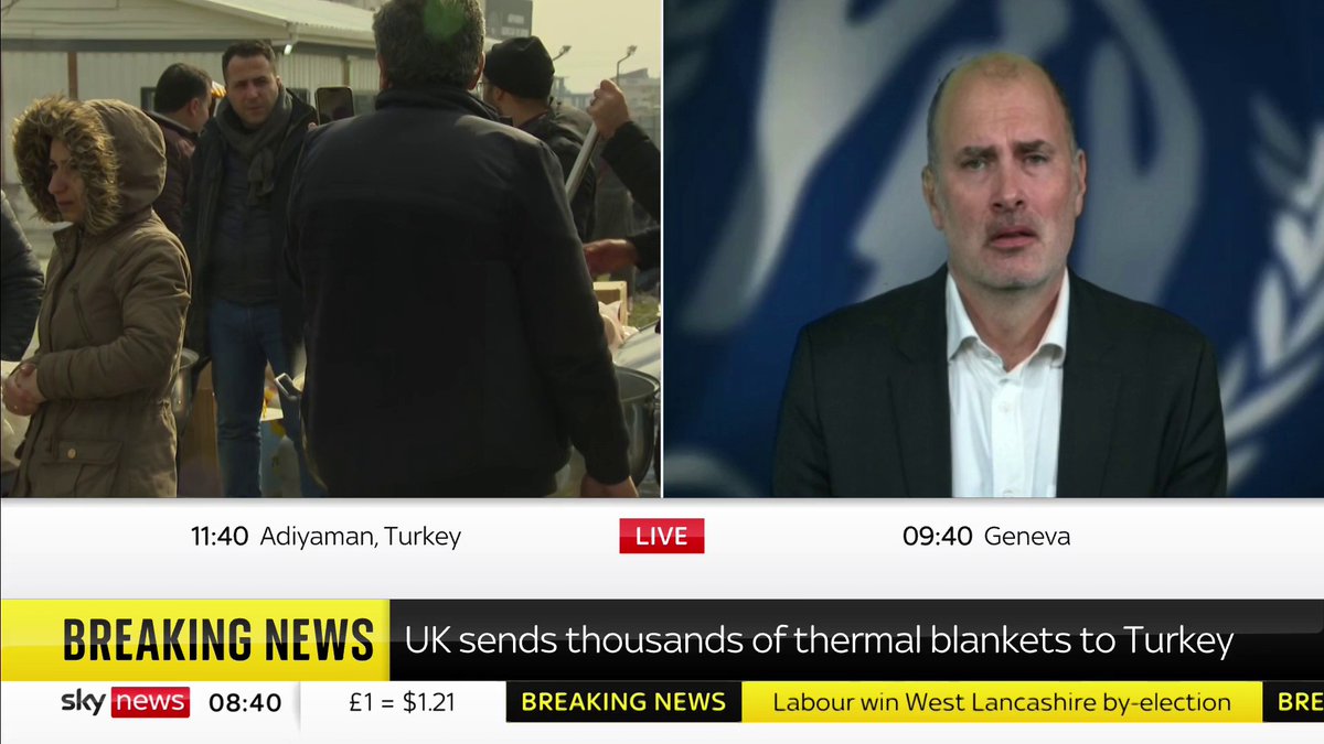 'What you really need is to get people into the warmth.' Matt Saltmarsh tells Kay Burley about what options there are to help those affected by Monday's 7.8 magnitude earthquake. 📺 Sky 501, Virgin 602, Freeview 233 and YouTube