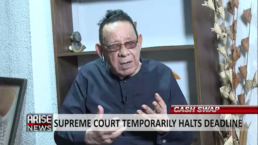 ‘If Not for the Judgement of the Supreme Court, Nigeria will be in Flames in a Week's Time' Elder Statesman, Robert Clark supporting the ruling of the Supreme Court temporarily halting the ban on cash swap saying it is for the benefit of Nigerians.
