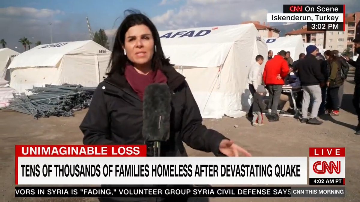 The World Health Organization has warned that survivors of the earthquake in Turkey and Syria, many of whom are homeless, could face "a secondary disaster" as cold and snow lead to "worsening and horrific conditions" Follow live updates: