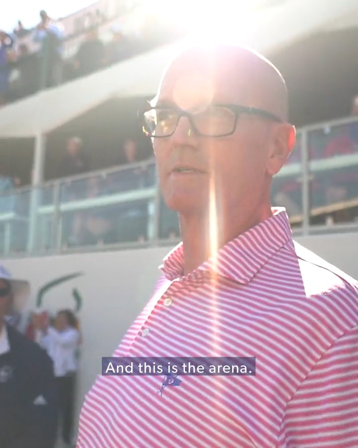 "This is the arena. And they are the men in the arena." Scott Van Pelt keeping it real at No. 16 WM Phoenix Open