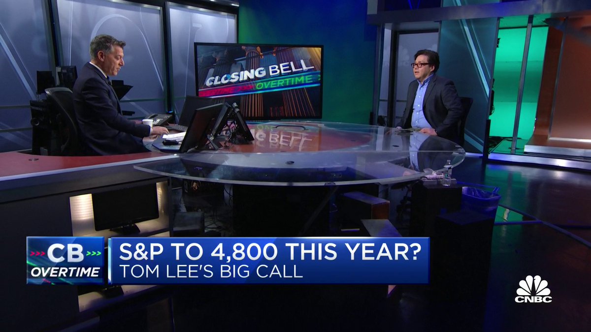 Why Thomas (Tom) Lee (not drummer) FundstratDirect.com says the S&P 500 will hit 4,800 by year-end