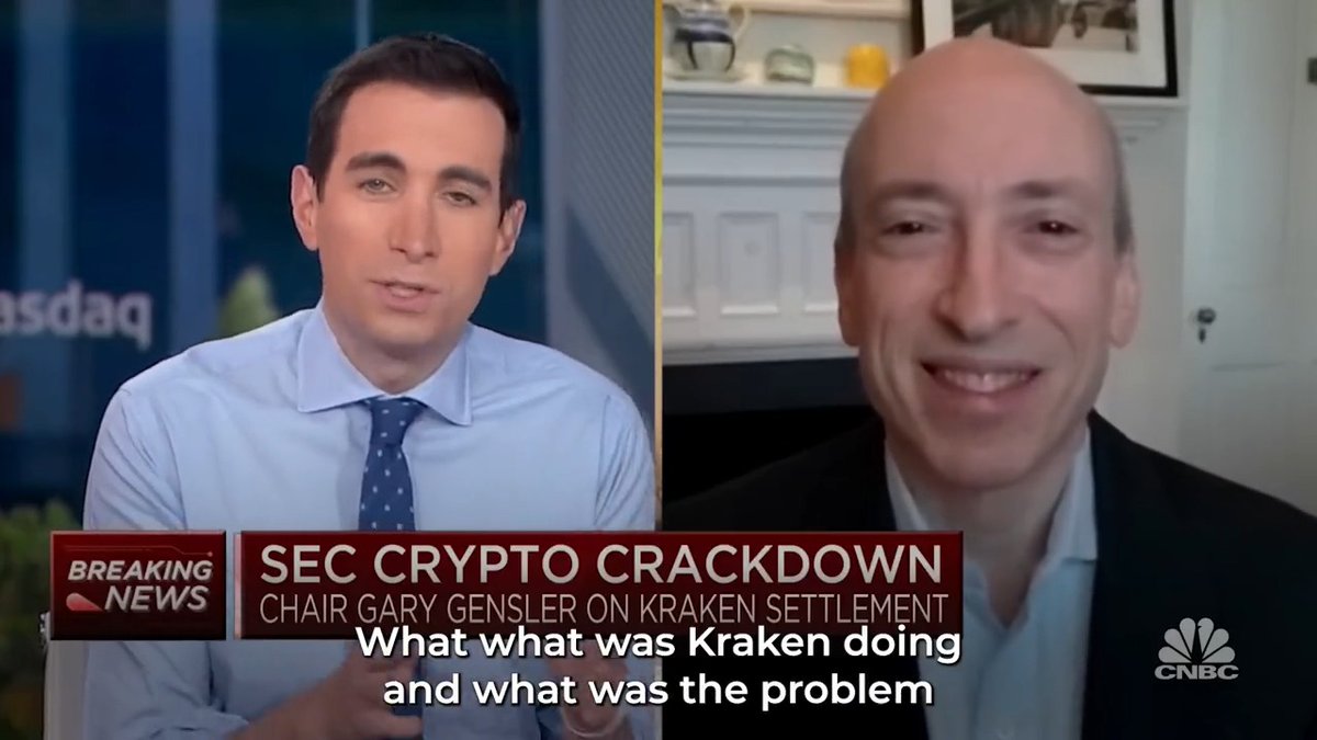 Earlier today I had a chance to sit with Andrew Ross Sorkin to discuss yesterday's U.S. Securities and Exchange Commission enforcement case regarding Kraken.