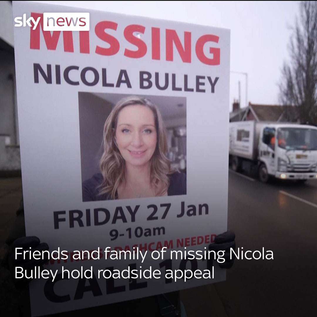 Friends of missing mother-of-two Nicola Bulley have gathered for a "last push" roadside appeal two weeks on from her disappearance. Latest: