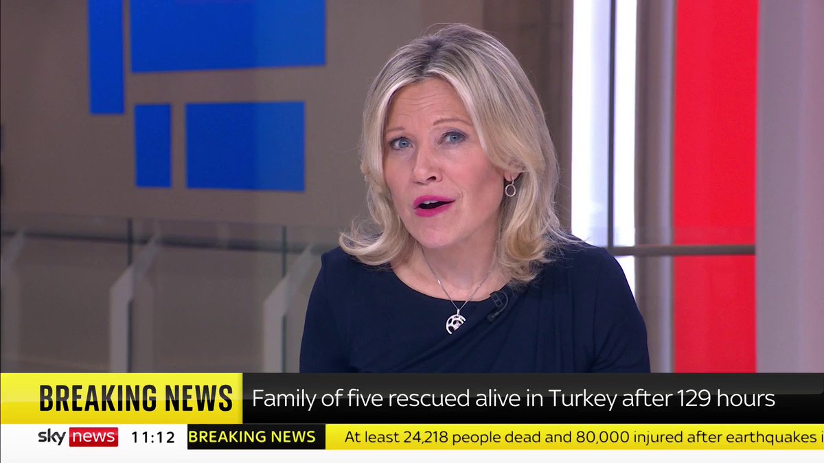 BREAKING: Five members of a family have been pulled from the rubble in Turkey after being trapped for 129 hours Latest: 📺 Sky 501, Virgin 602, Freeview 233 and YouTube