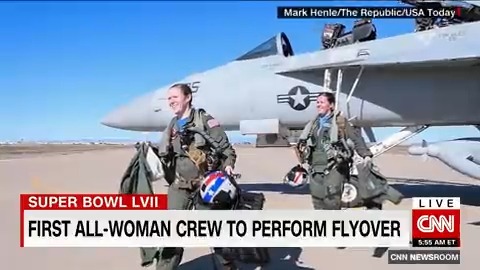 For the first time ever, the pre-game flyover at the Super Bowl will be performed by an all-women crew