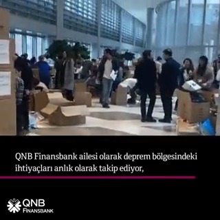 QNB Finansbank ailesi olarak deprem bölgesindeki ihtiyaçları anlık olarak takip ediyor, gönüllü Finansçılarımızla birlikte topladığımız yardım malzemelerini depremzedelerimize ulaştırmak için tüm gücümüzle çalışıyoruz.
