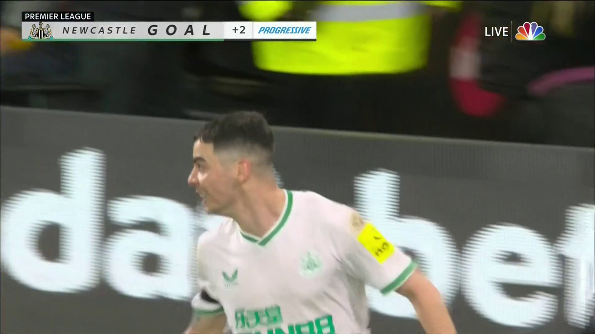 Miggy is BACK on the scoresheet! Newcastle level the match right before halftime! 📺: NBC &amp; Peacock #MyPLMorning | #BOUNEW